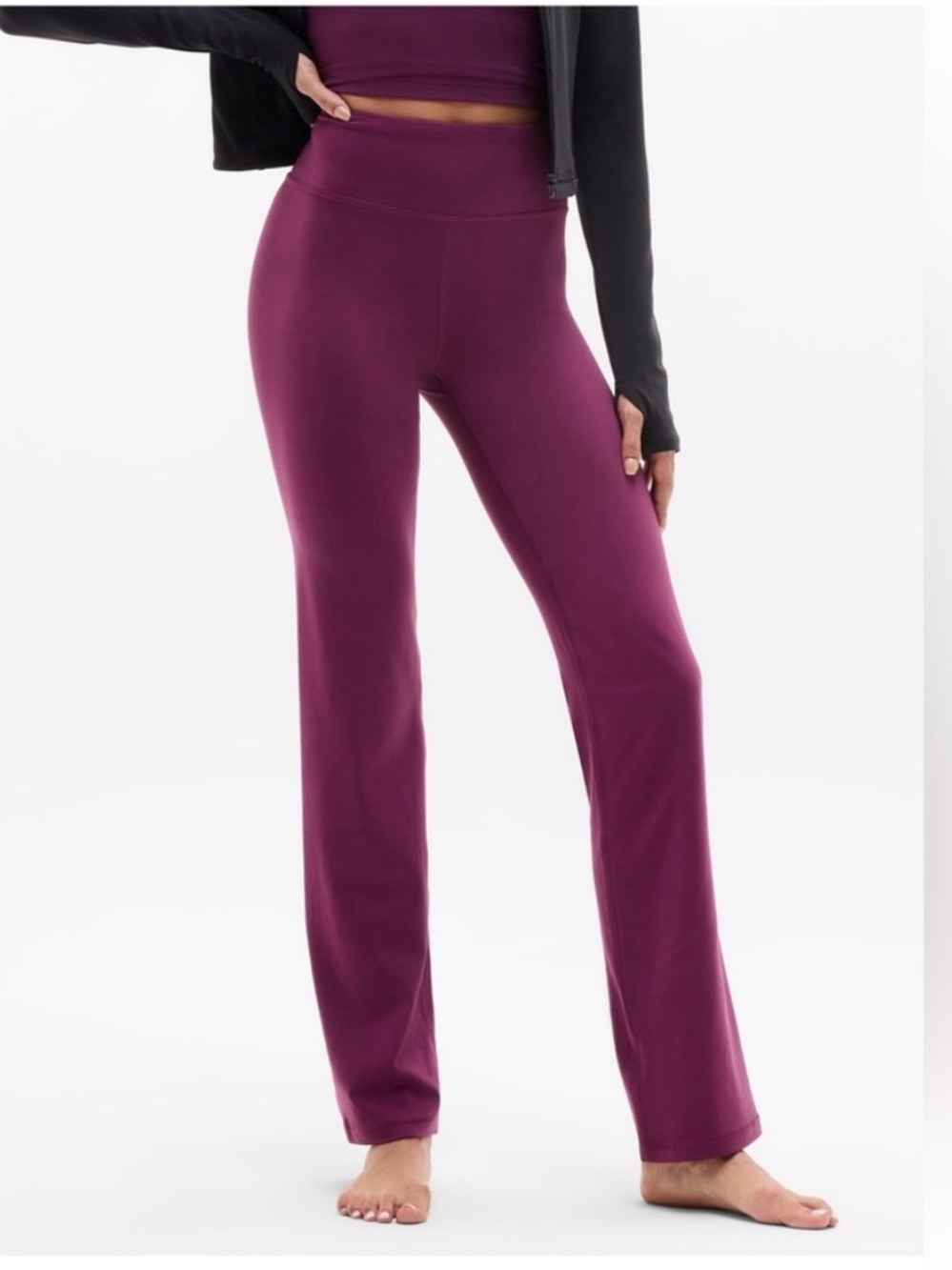 Athleta Highest Rise Straight Leg Active Yoga Pant Elation Plum XXS NWT